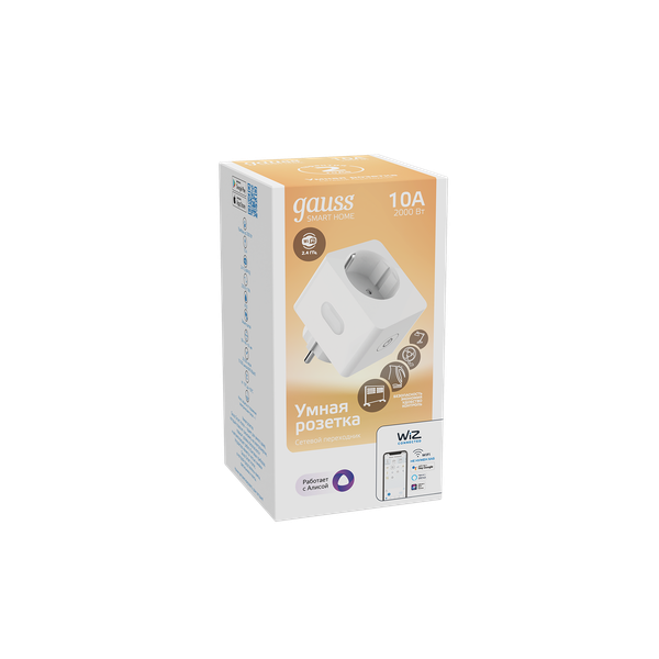 Изображение товара Умная розетка Gauss SP-10A EU Wi-Fi / 5510122 (белый)