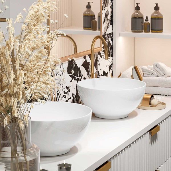 Изображение товара Умывальник Керамин Эридан 38 (серо-голубой, матовый)