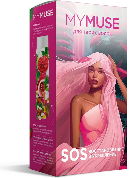 Изображение товара Набор косметики для волос My Muse Шампунь и бальзам SOS-восстановление / 300453