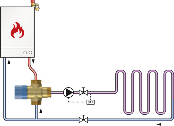 Изображение товара Клапан термостатический Flamco Flamcomix 45-65 FS DN25 1 1/4" НР / FL 28772