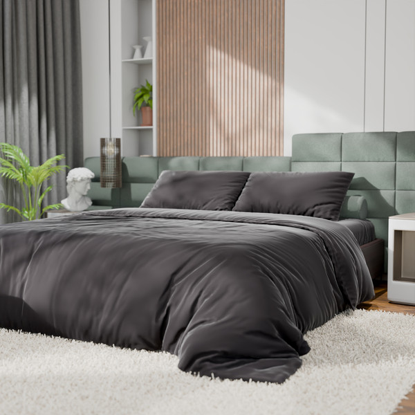 Изображение товара Комплект постельного белья Этель Tencel Евро / 10655074 (черный)