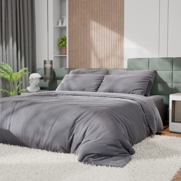 Изображение товара Комплект постельного белья Этель Tencel 2сп / 10655046 (серый)