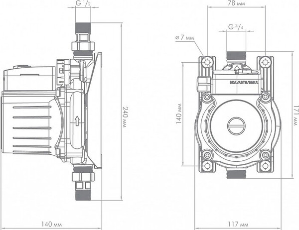 Изображение товара Поверхностный насос Джилекс Комфорт Про 30/12 / 4006