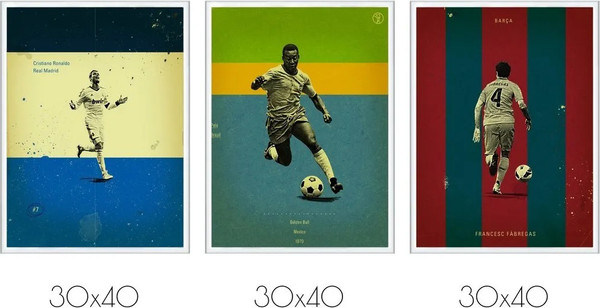 Изображение товара Постеры Citydecor Футбол 5 (3шт, 30x40)