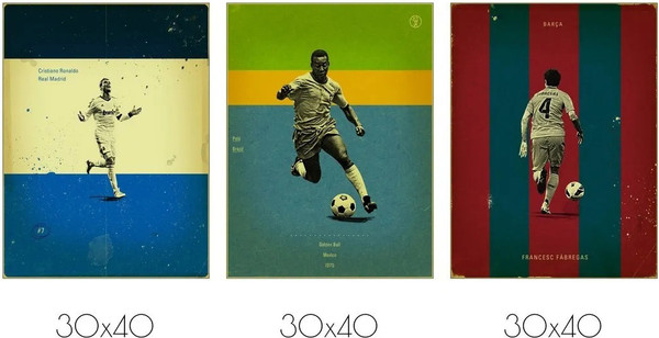 Изображение товара Постеры Citydecor Футбол 5 (3шт, 30x40)