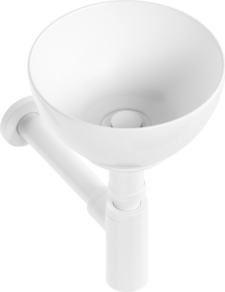 Изображение товара Умывальник Lauter 21601E + клапан 21190W + сифон 21635W (белый матовый)