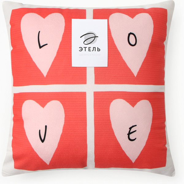 Изображение товара Подушка декоративная Этель Love / 10781898 (40x40, велюр)