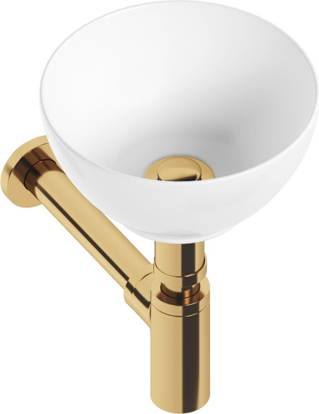 Изображение товара Умывальник Lauter 21601E + клапан 21190G + сифон 21635G (золото)