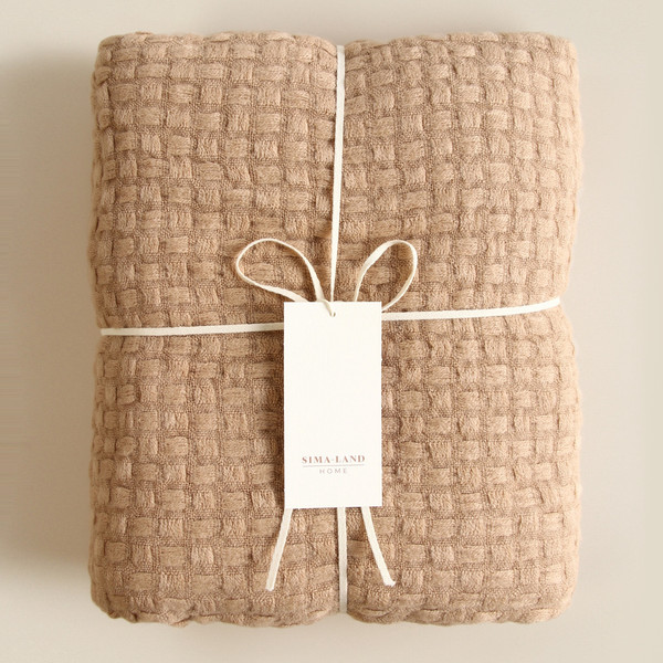 Изображение товара Плед Sima-Land Home Relief / 10770959 (бежевый)