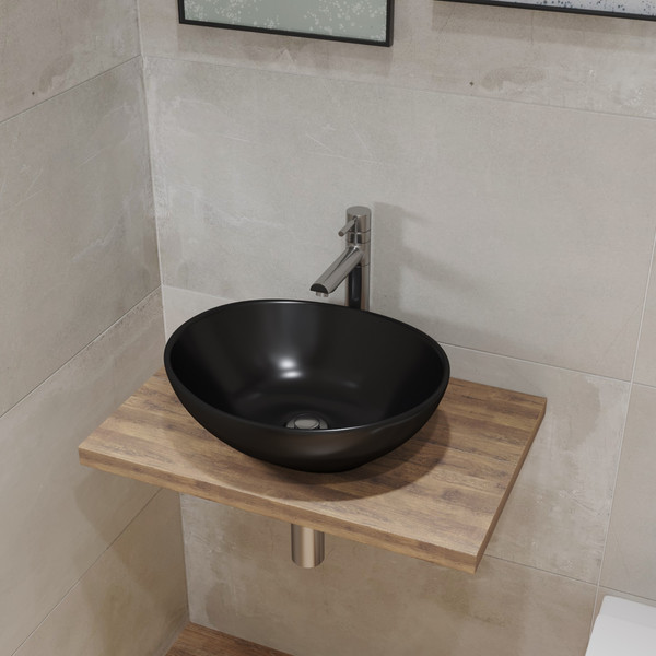 Изображение товара Умывальник Lauter 21652-A + клапан 21190W + сифон 21635W (белый матовый)