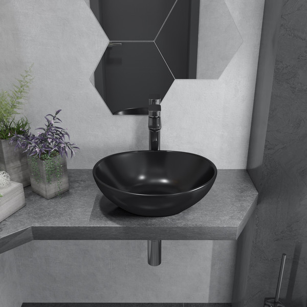 Изображение товара Умывальник Lauter 21652-A + клапан 21190G + сифон 21635G (золото)