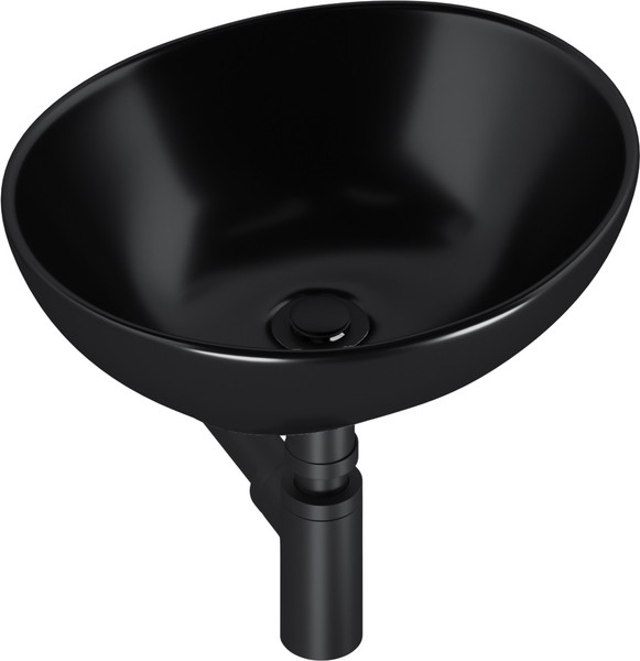 Изображение товара Умывальник Lauter 21652-A + клапан 21190B + сифон 21635B (черный матовый)