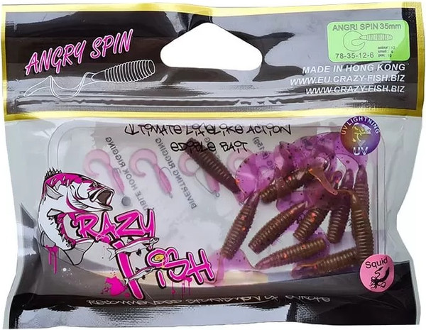 Изображение товара Мягкая приманка Crazy Fish Angry spin 1.4 / 78-35-12-6