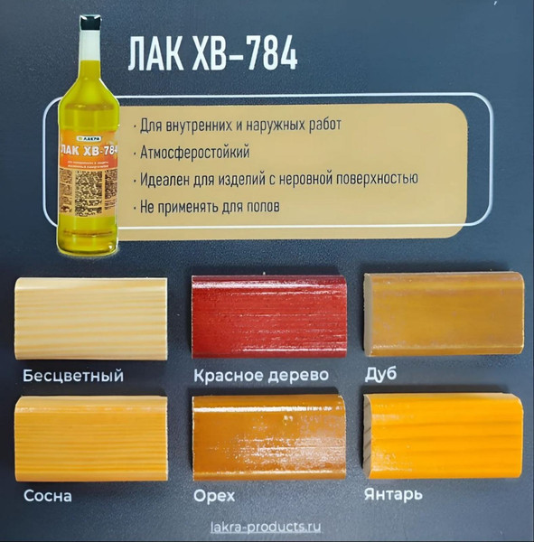 Изображение товара Лак Лакра ХВ-784 (500мл, янтарь)