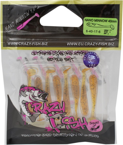 Изображение товара Мягкая приманка Crazy Fish Nano Minnow 1.6 / 6-40-17-6