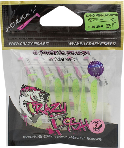 Изображение товара Мягкая приманка Crazy Fish Nano Minnow 1.6 / 6-40-20-6