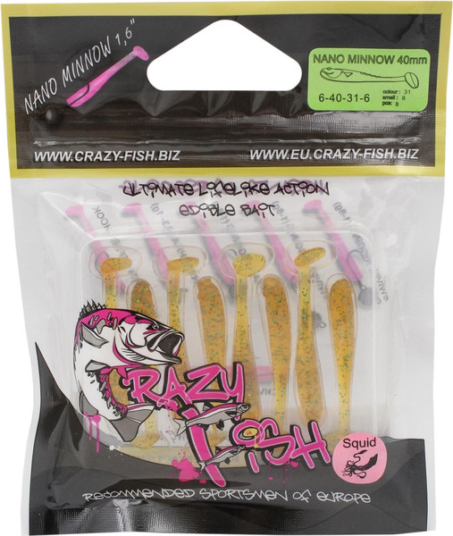 Изображение товара Мягкая приманка Crazy Fish Nano Minnow 1.6 / 6-40-31-6