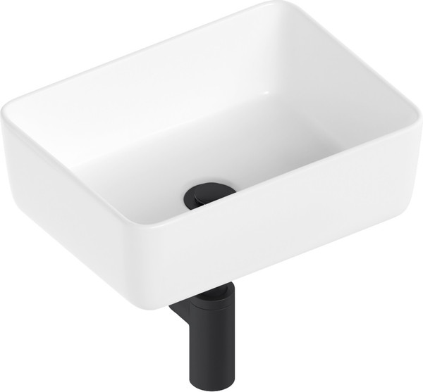 Изображение товара Умывальник Lauter 21674B + клапан 21190B + сифон 21635B (черный матовый)