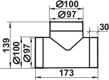 Изображение товара Разветвитель воздуховода Семь ветров 100мм / 131