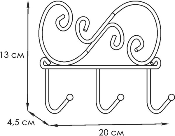 Изображение товара Вешалка для одежды ЗМИ Кружева 3 / ВН 275 (коричневый)