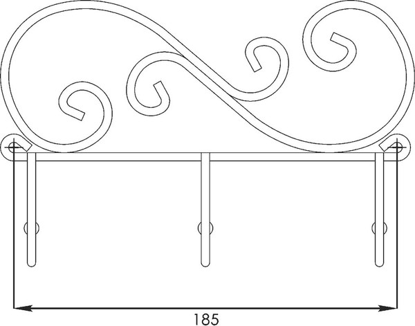 Изображение товара Вешалка для одежды ЗМИ Кружева 3 / ВН 275 (коричневый)