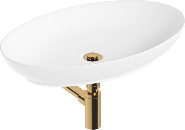 Изображение товара Умывальник Lauter 21571 + клапан 21190G + сифон 21635G (золото)