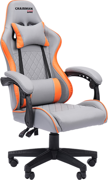 Изображение товара Кресло геймерское Chairman CH28 (экокожа, серый/оранжевый)