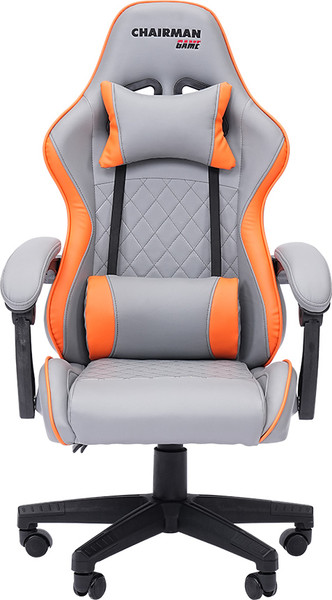 Изображение товара Кресло геймерское Chairman CH28 (экокожа, серый/оранжевый)