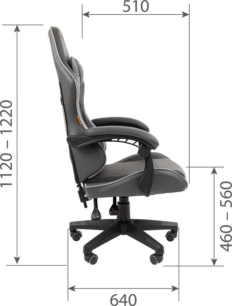 Изображение товара Кресло геймерское Chairman CH28 (экокожа, черный/красный)