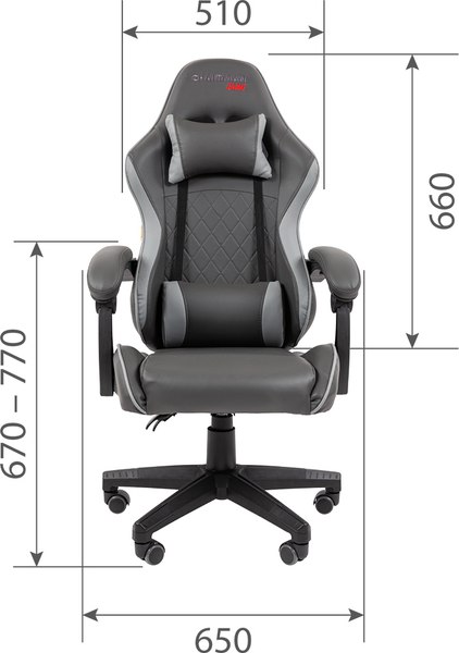 Изображение товара Кресло геймерское Chairman CH28 (экокожа черный/серый)