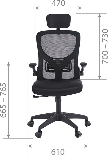 Изображение товара Кресло офисное Chairman CH633 (черный пластик/черный)
