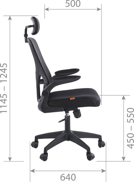 Изображение товара Кресло офисное Chairman CH633 (черный пластик/черный)