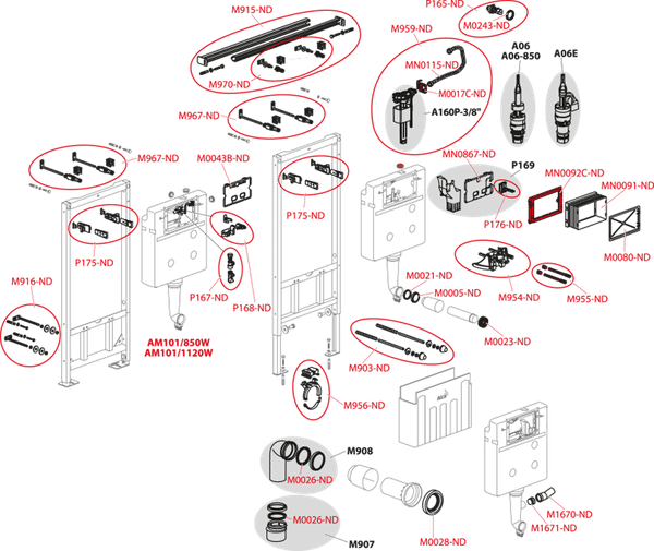 Изображение товара Унитаз подвесной с инсталляцией Saniteco KW-99046 + AM101/1120 + M71-BL-01