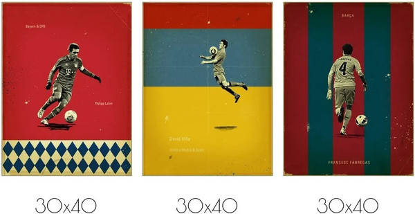 Изображение товара Постеры Citydecor Футбол 3 (3шт, 30x40)