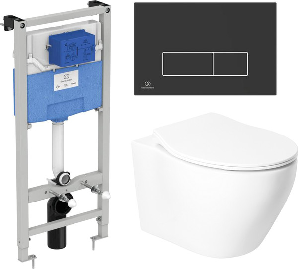 Изображение товара Унитаз подвесной с инсталляцией Saniteco KW-99046 + R020467 + R0121A6