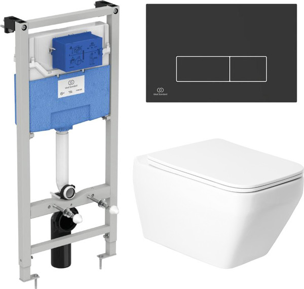 Изображение товара Унитаз подвесной с инсталляцией Saniteco KW-9010W + R020467 + R0121A6