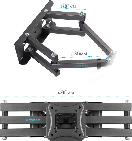 Изображение товара Кронштейн для телевизора Kromax Corbel-9 (темно-серый)