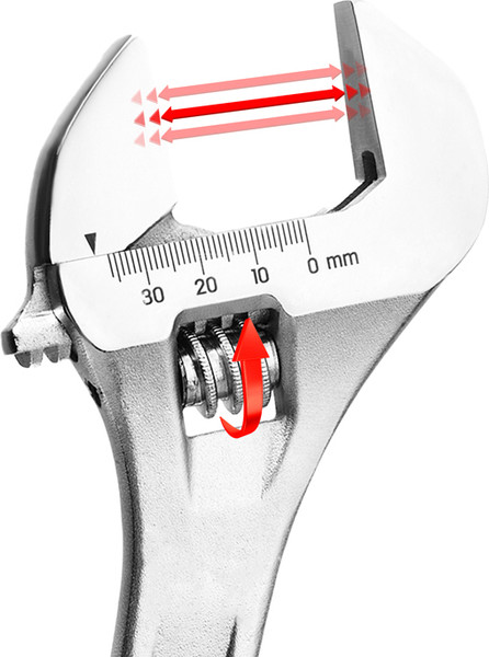 Изображение товара Гаечный ключ Deli Разводной YS EDL012A (300мм, раскрытие губок 36мм)