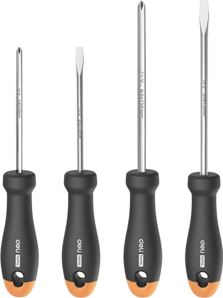 Изображение товара Набор отверток Deli Home / HT1004C (4шт, черный/оранжевый)