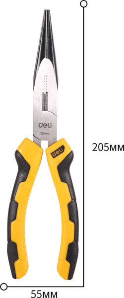 Изображение товара Длинногубцы Deli EDL2108 (желтый/черный)