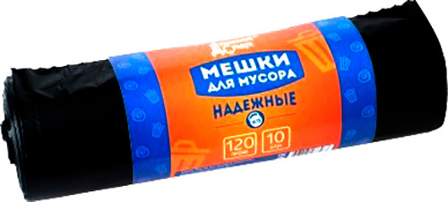 Изображение товара Пакеты для мусора Домашний Сундук Надежные 120л / ДС-142 (10шт)
