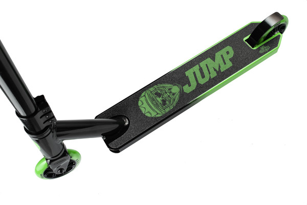 Изображение товара Самокат трюковый Ateox Jump 2024 100 mm PU HIC / JUMP-BK/G (3.3кг, черный/зеленый)