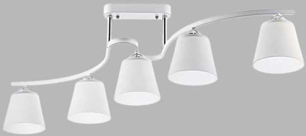 Изображение товара Люстра Aitin-Pro НПБ 02-5x60-101 / N3532/5 (белый/хром)