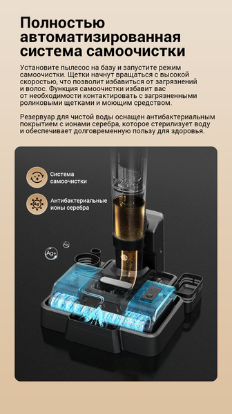 Изображение товара Вертикальный пылесос Jimmy Cordless Vacuum&Washer HW9 Pro Max (синий/серый)