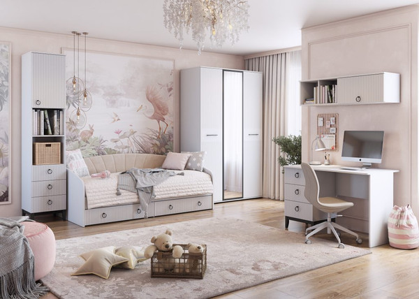 Изображение товара Полка MLK Шарлиз (белое сияние/белый снег)