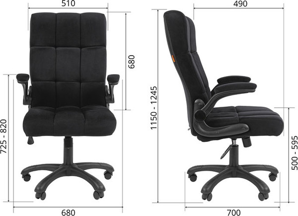 Изображение товара Кресло офисное Chairman Home 444 (Т-84 черный)