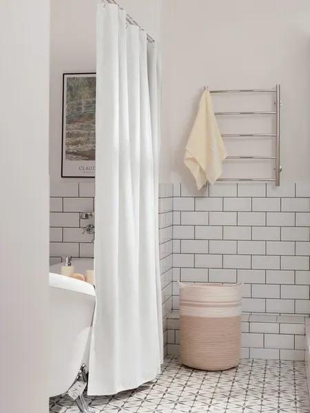 Изображение товара Шторка-занавеска для ванны Home One Linen 200х200 / 428415 (белый)