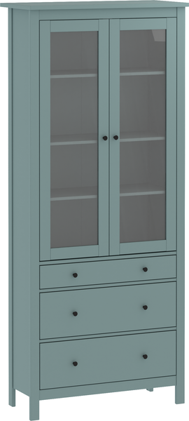 Изображение товара Шкаф с витриной Mio Tesoro Сага 90 2.08.07.130.6 (темно-бирюзовый)