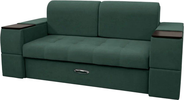 Изображение товара Диван Сириус Лидер-13 ППУ 215x110 (Eva 19 велюр темно-зеленый)