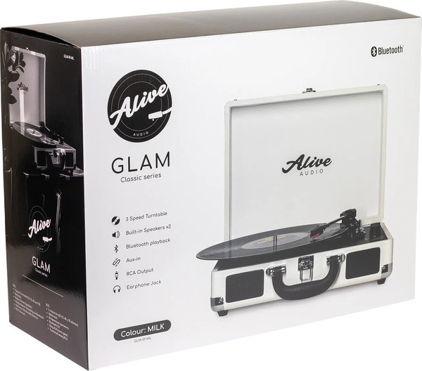Изображение товара Проигрыватель виниловых пластинок Alive Audio Glam Milk c Bluetooth / GLM-01-ML